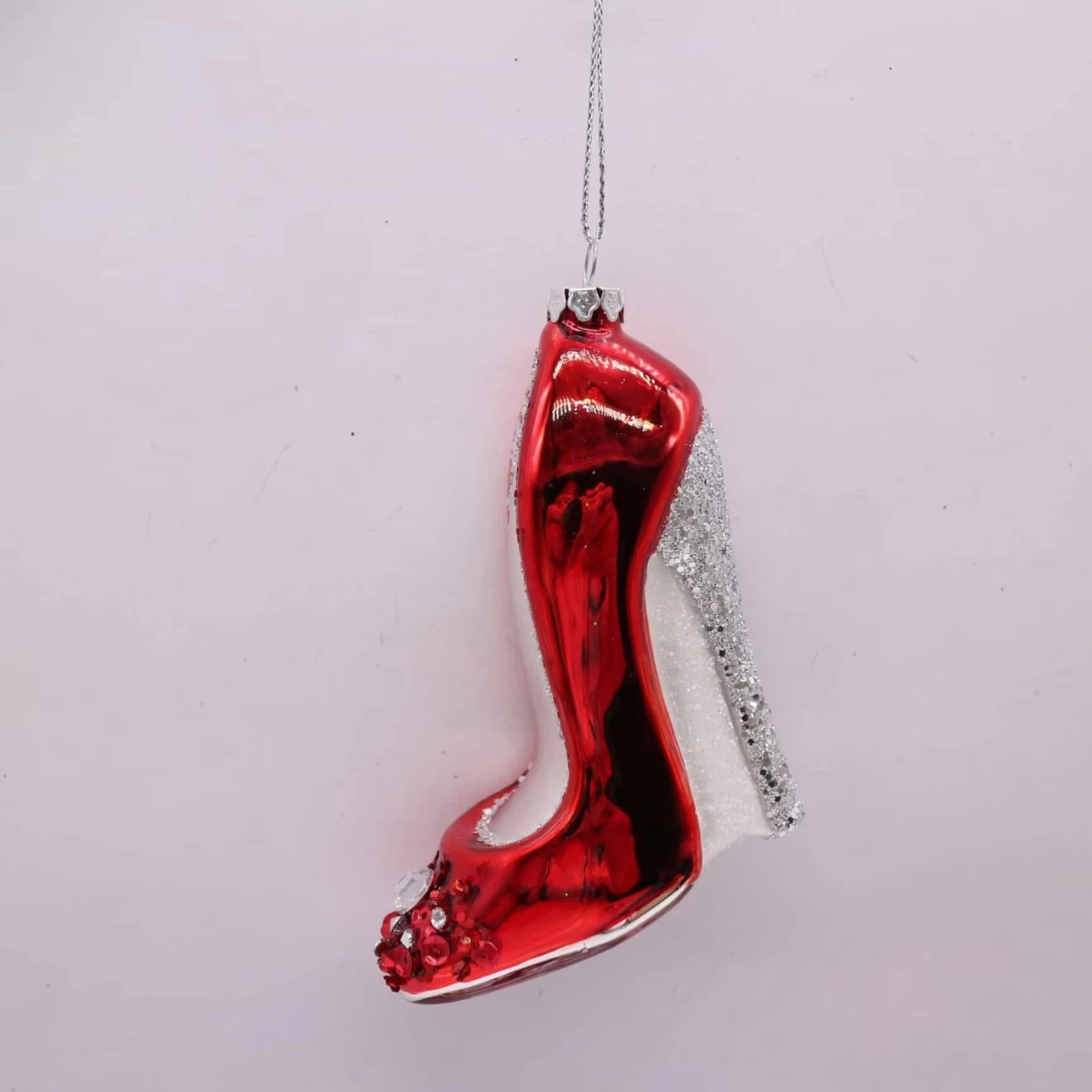 18 Ornements De Noël En Forme De Talons Hauts - Mini Chaussures En Plastique Blanc Pour Sapin, Décoration Festive