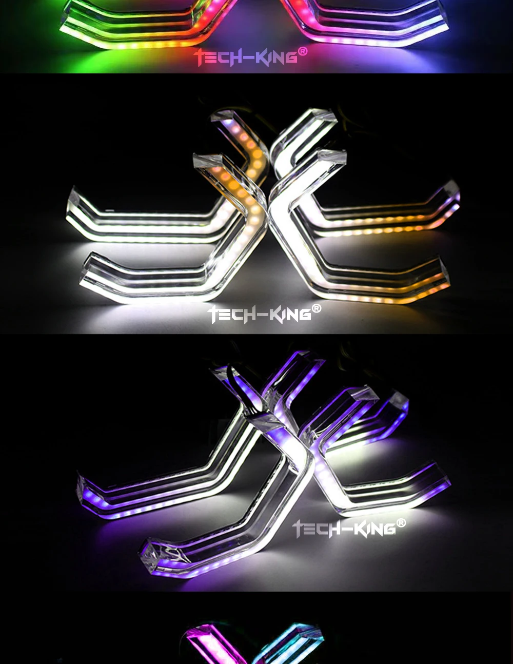 Car RGBW Chasing Iconic LED Angel Eye M4 for E90 F30 Car Lights Decoration Acrylic 3D LED Angel Marker Eye Control