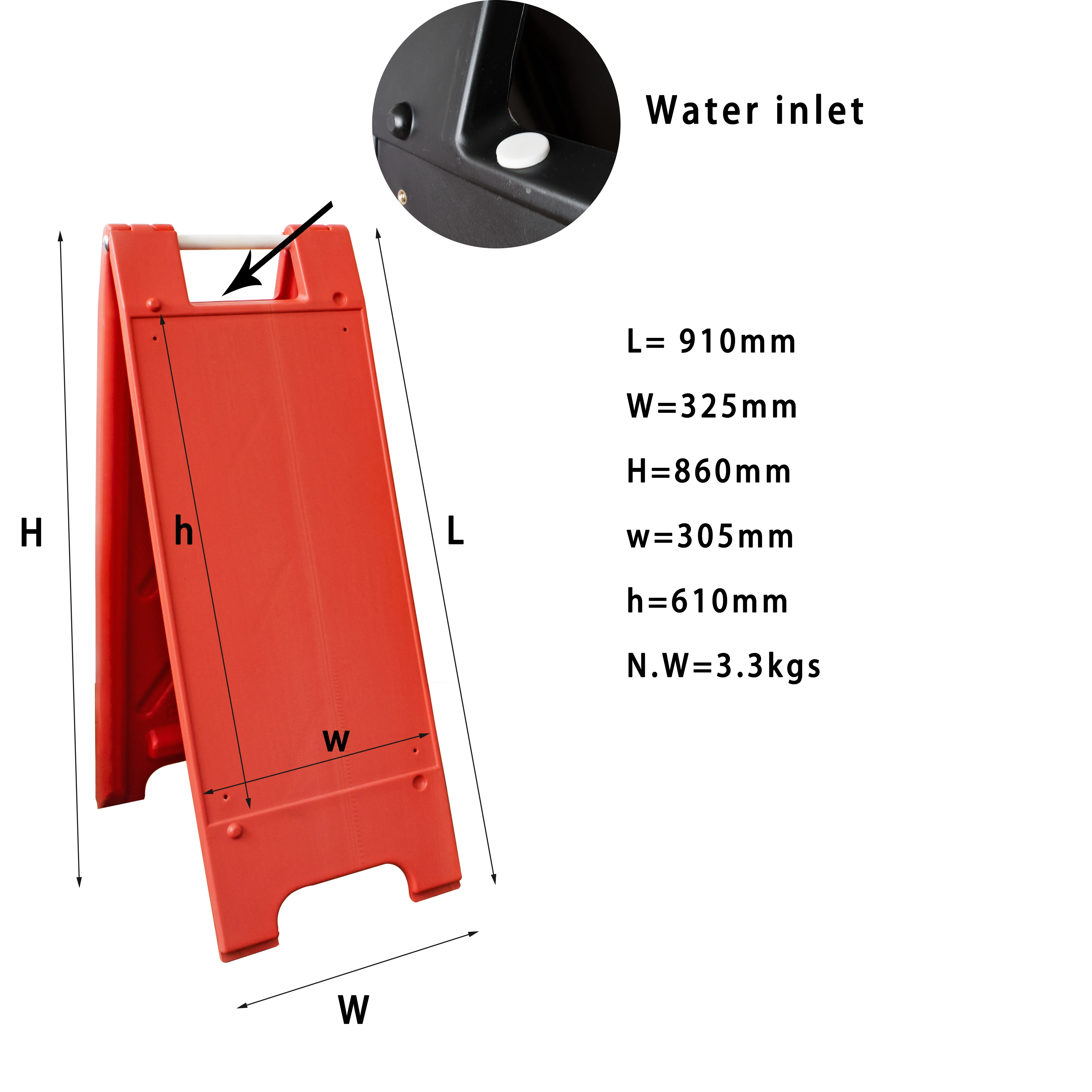 Water Sand Inlet Outdoor Movable Display Poster Signboard