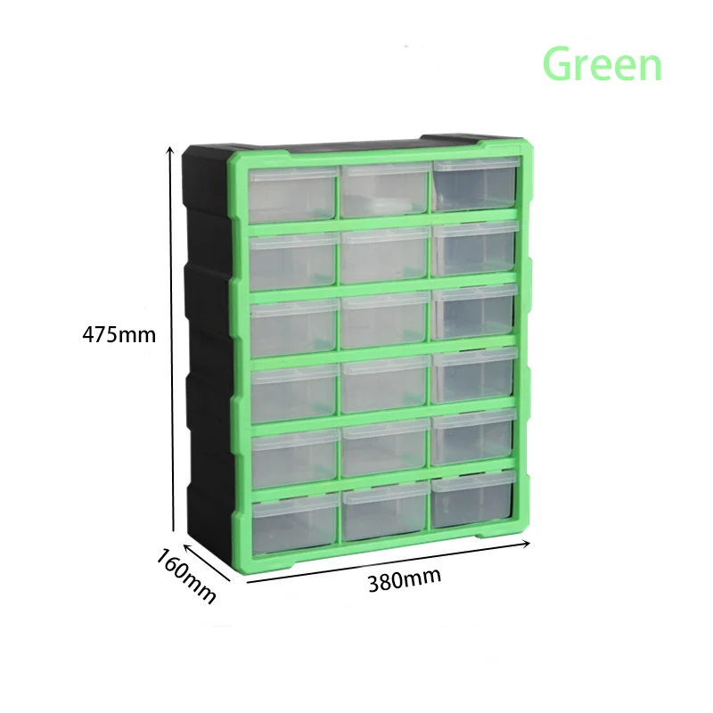 29749 18 Drawer Tool Storage Box Hardware Storage Organizer Plastic Parts Cabinet for Hardware Crafts,Small Parts,Nuts and Bolts