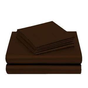 Luxury Comfortable Customized Bed Set Silky Smooth Satin Badsheet Bedding Set 4 Piece