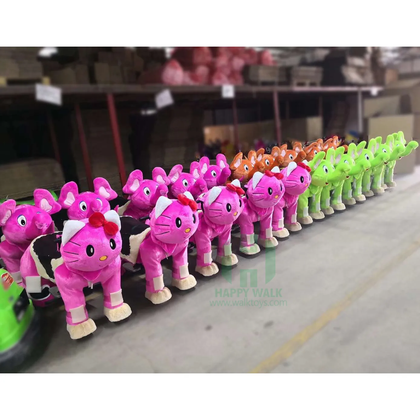 Happy Island Cheap Battery Operated Animal Ride on Zoo Animal Horse Electric Ride on Animal Toys Stuffed Plush Riding Toys
