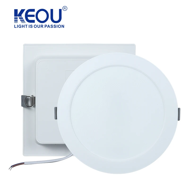 KEOU Hot Selling Round square Plastic 5W 7W 12W 16W 22W Indoor Light Led Panel Light