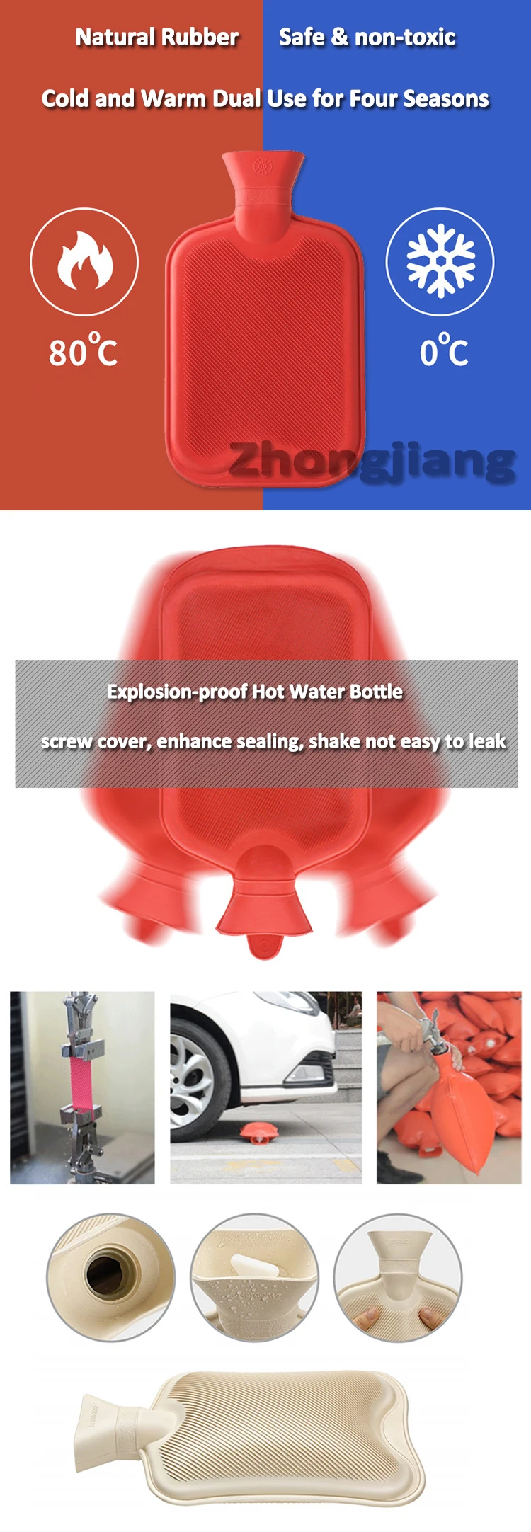 hot water bottle 1000ml with knitted cover classic rubber hot water bag for hot and cold therapy hot water bottle 1000ml with knitted cover classic rubber hot water bag for hot and cold therapy