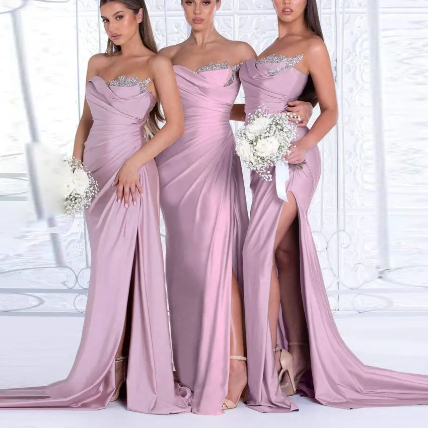 2022 Zomer Mouwloze Backless Sexy Avond Maxi Jurk Dames Vestidos Mermaid  Plus Size Wedding Roze Bruidsmeisje Jurken - Buy Bruidsmeisje Jurken,Bruidsmeisje  Jurken Wedding,Bruidsmeisje Jurken Lange Product on 