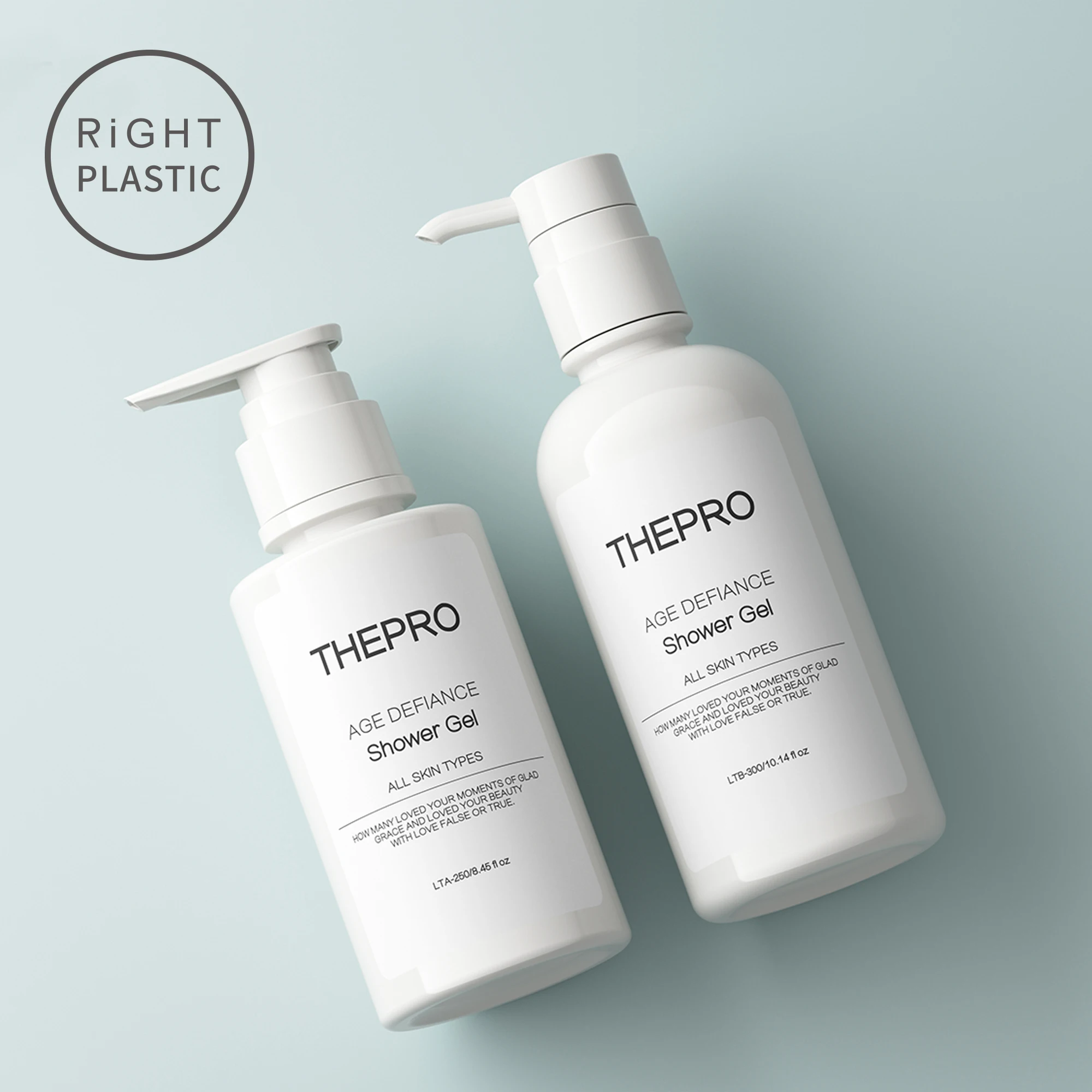 LTA 200ml 250ml 300ml 400ml 500ml Big Size Cosmetic Packaging Container Body Wash Shampoo Conditioner Lotion Bottle With Pump