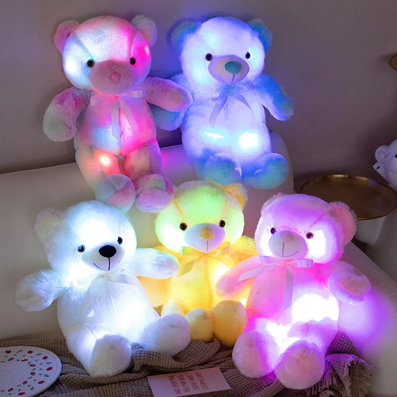 Wholesale Teddy Bear Luminous Stuffed Toys - Rainbow LED Plush
