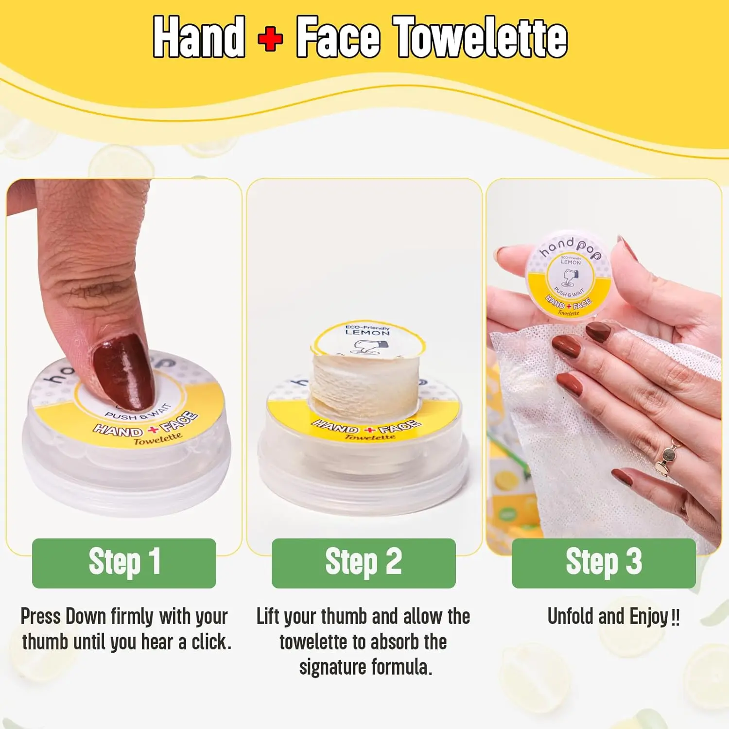 GOTDYA 24 PCS Lemon Alcohol Hand Wipes