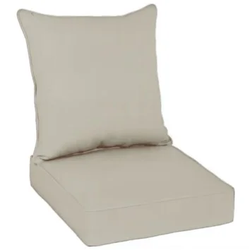 Customized 24*24*4in Memory Foam Lumbar Pillow Seat Cushions Quilted Washable Outdoor Recliner Chair Cushions for Garden Patio