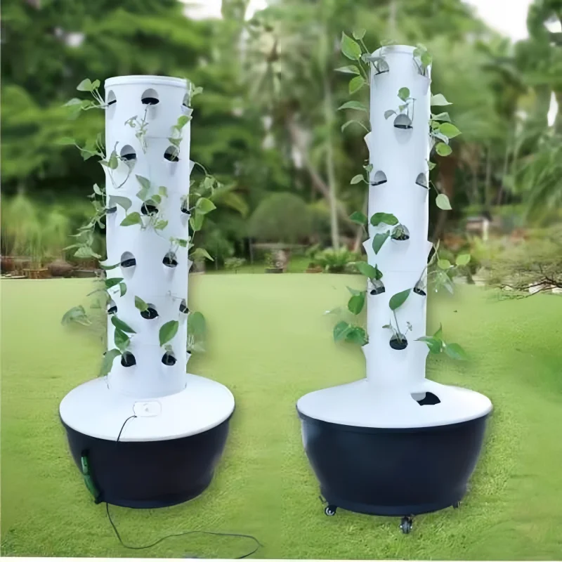 Hydroponics Growing System Vertical Design Tower Rotating Garden Aeroponic Tower Farm Rotating Hydroponics System