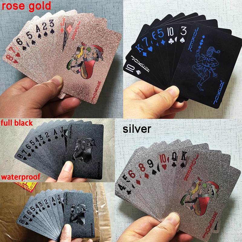Plastic Waterproof Playing Cards Black Silver and Gold Las Vegas Pool  Swimming Game - China Poker and PVC Paper Playing Card price