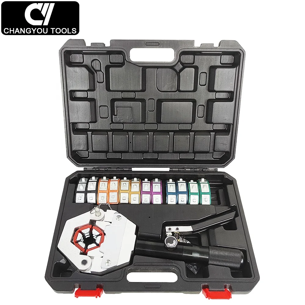 FS-7842 A/C Hose Crimper Kit AC Hose Crimping Tool Manual Handheld Hydraulic Car Repair A/C Hose Crimping Tool