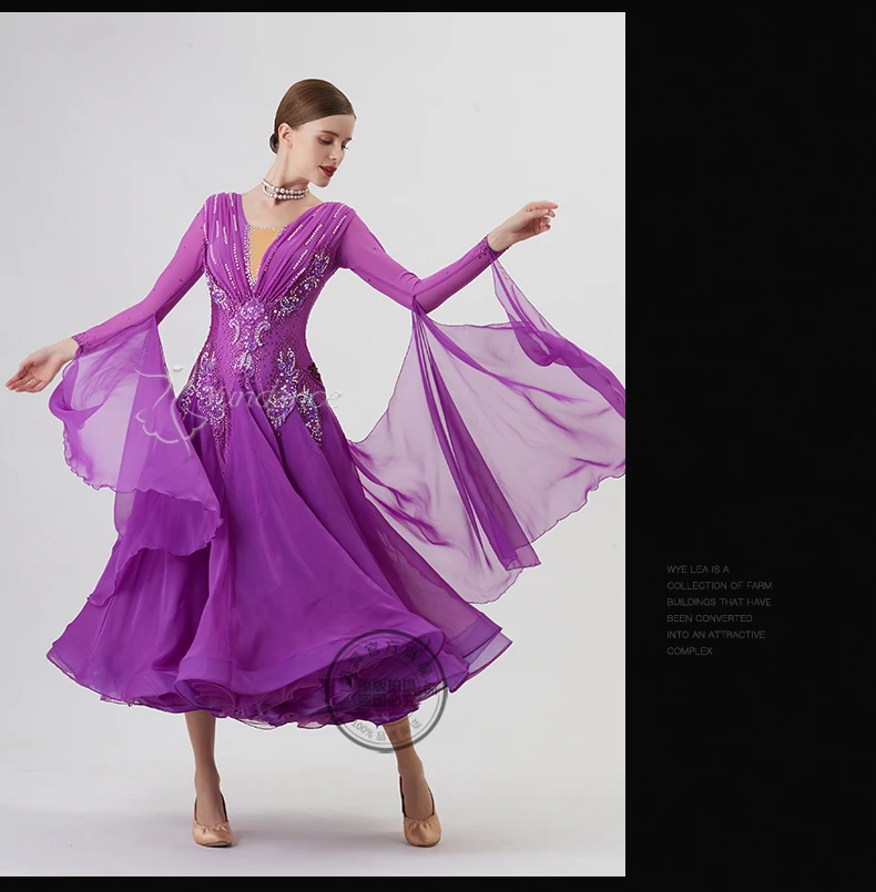 B22284 Custom New International Standard Ballroom Dance Dress High