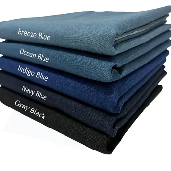 New Arrival Washed Wholesale Jean Cotton Twill Denim Fabric 374gsm 180CM 60% Cotton middle Denim Fabric