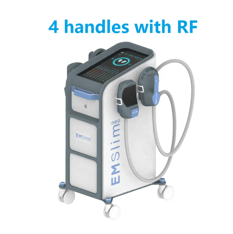 Newest Updates Powerful Hiemt Emslim Neo With 4 Piece Handles RF Machine for Muscle Building and Fat Burning