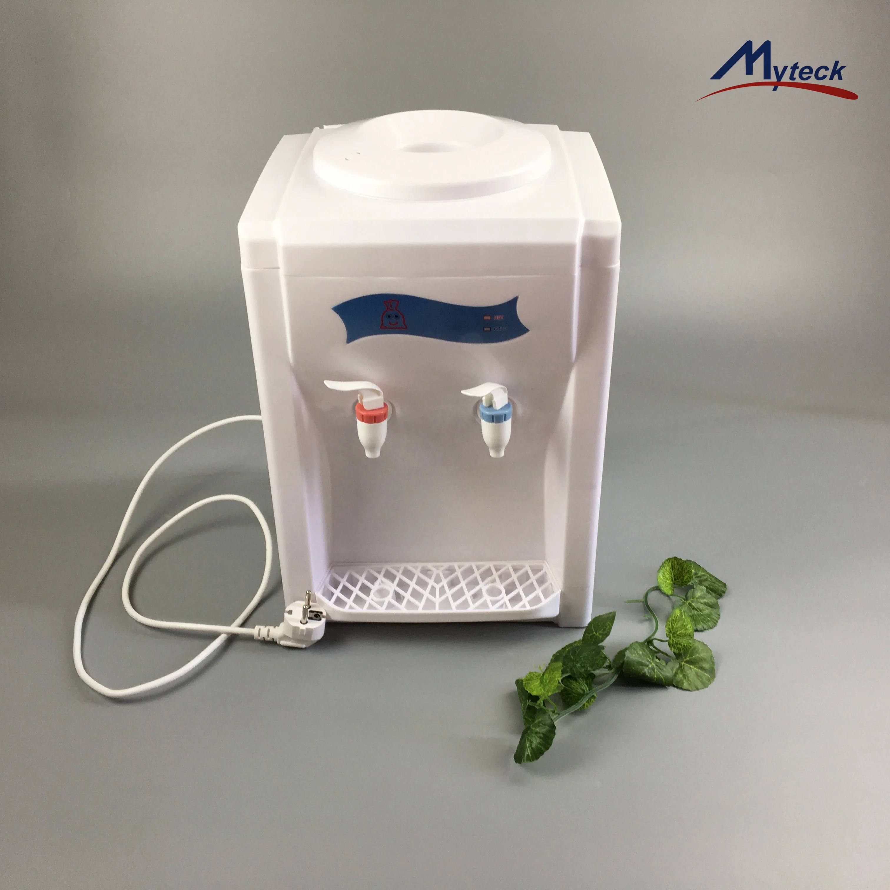 Myteck Economic Tabletop Bottled Water Cold Hot Water Dispenser With Electrical for 5 Gallon Bottle Desktop Water Dispensers