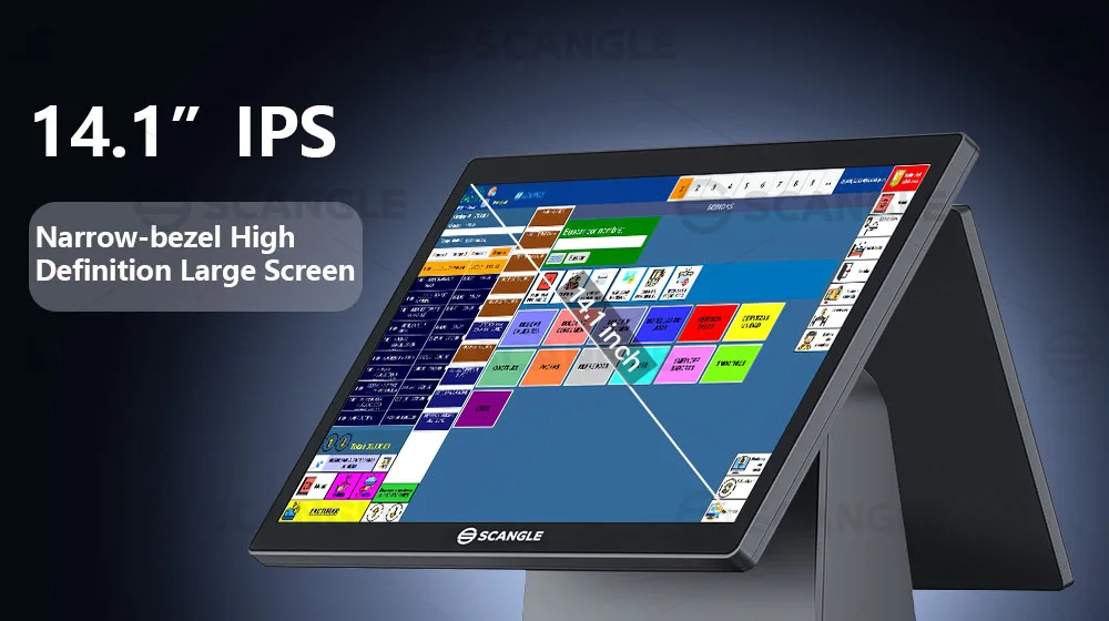 Android System:windows Screen Scangle 14.1inch IPS Capacitive Single Screen Windows/Android Pos ...