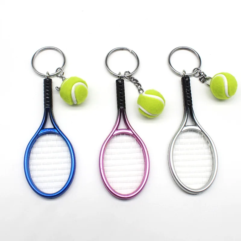 Cute Sport Mini Tennis Racket Pendant Keychain Keyring For Tennis ...