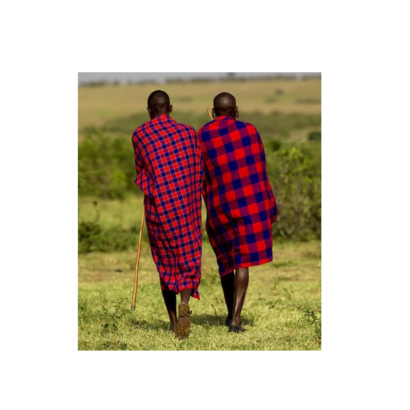 Hot Sale Fabric Woven Print Rayon Yarn Dyed Check Plaid Maasai Shuka Fabric  for Clothing - China Rayon Fabric and Maasai Shuka price