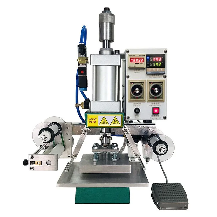 Full Automatic Paper Passing Bronzing Machine Leather Hot Stamping Trademark Shoebox Paper Plastic Hot Pressing Bronzing Machine