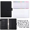 Raccoglitore nero + foglio budget + 8 tasche budget + 2 adesivi