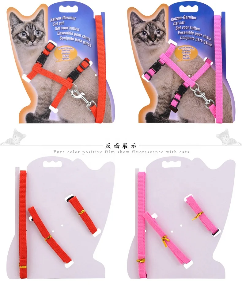 10 Color Adjustable Pet Cat Collar For Cats Cozy Nylon Rabbit Kitten Kedi Harness Leash.jpg
