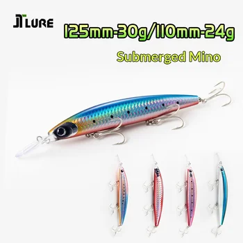 24g/30g ABS Printed Lure Bait Sinking Minnow Fishing Lure Long-Cast 3 Hooks UV Coating Laser Hot-Stamping Fake Fish Bait – Minnow – view 3