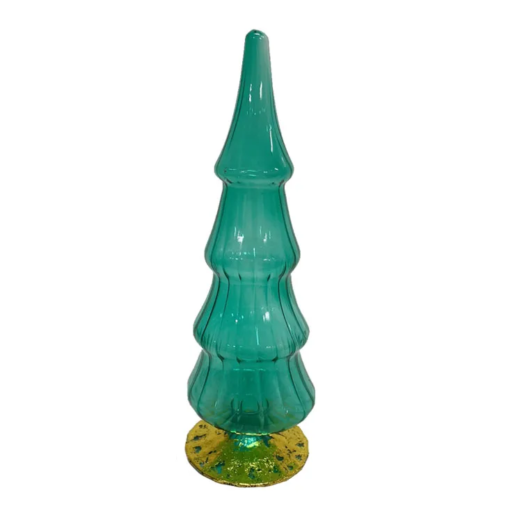 Modern vintage target red hand blown glass Christmas tree for sale supplier