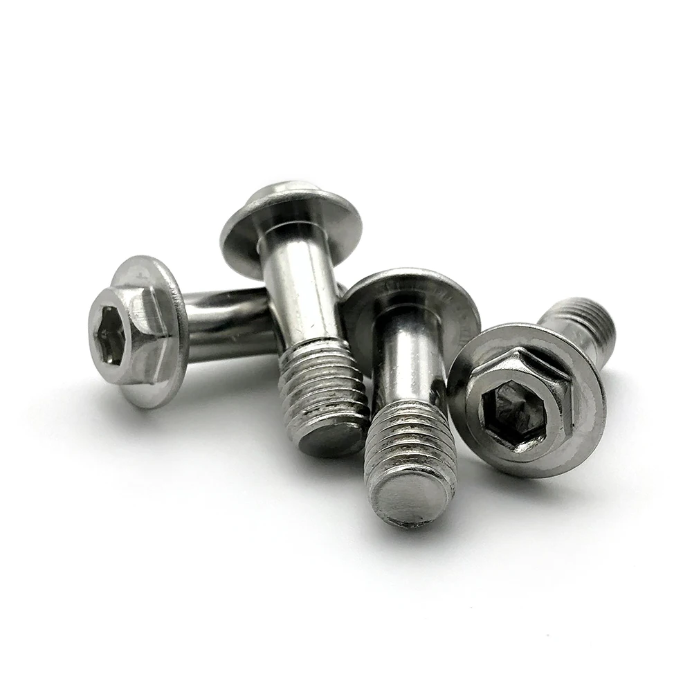 18-8 thép không gỉ 3/8-16x1 đầu không răng cưa và bu lông mặt bích đầu không được đánh dấu