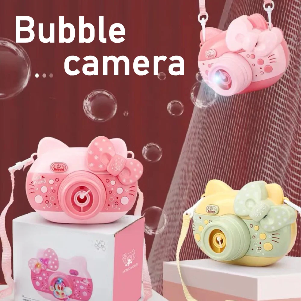 Factory direct sale Automatic Bubble Camera Girl Bubble Blowing Toy