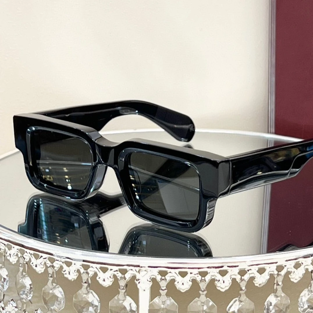 Hochwertige polarisierte Acetat-Sonnenbrille für Damen und Herren, individuelles Logo, dicker quadratischer Rahmen, rechteckige TAC-Gläser_voghion.com