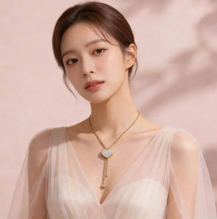 VYO 18K Gold Zirconia Heart Necklace