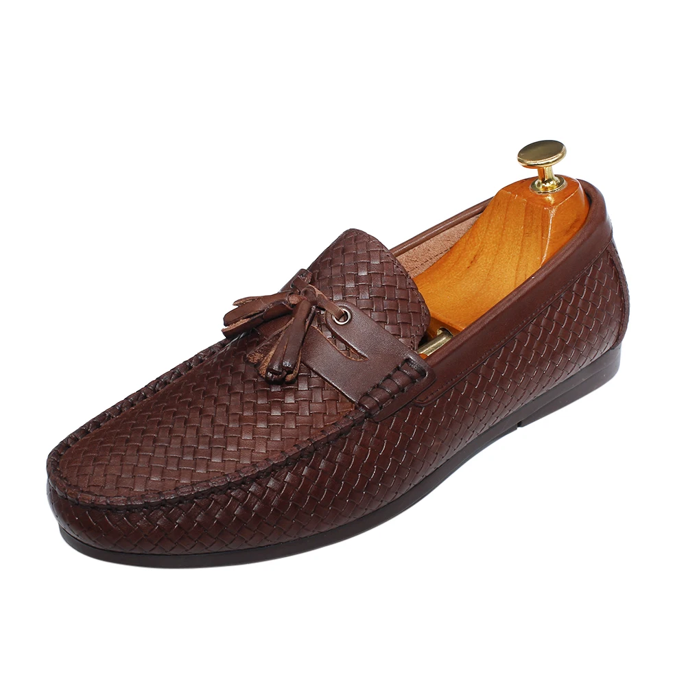 Мужские слипоны для вождения черные классические туфли ручной работы из итальянской кожи