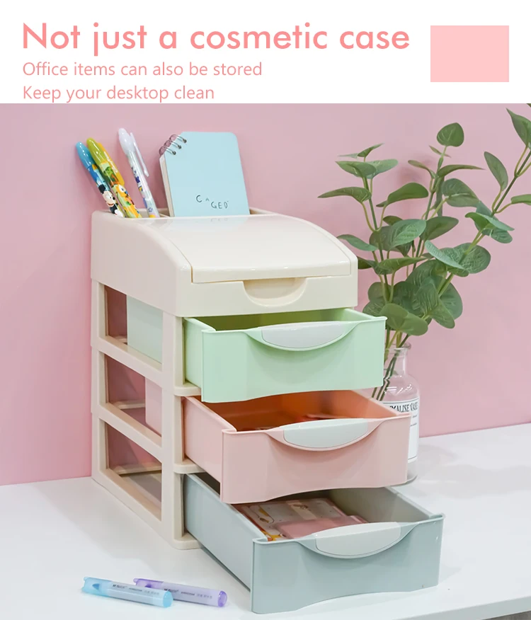 ITEM NO.5200BZ Factory 2/3/4 Layers Household Plastic PP Desktop Makeup Cosmetic Drawer Storage Organizer Holder Box supplier