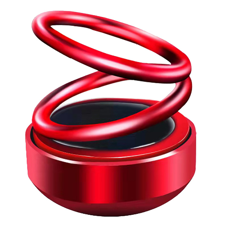Solar Power Car Aroma Aromatherapy Diffuser with 360 Double Ring Rotating Design Funny Toy Car Fragrance Diffuser Car Perfume