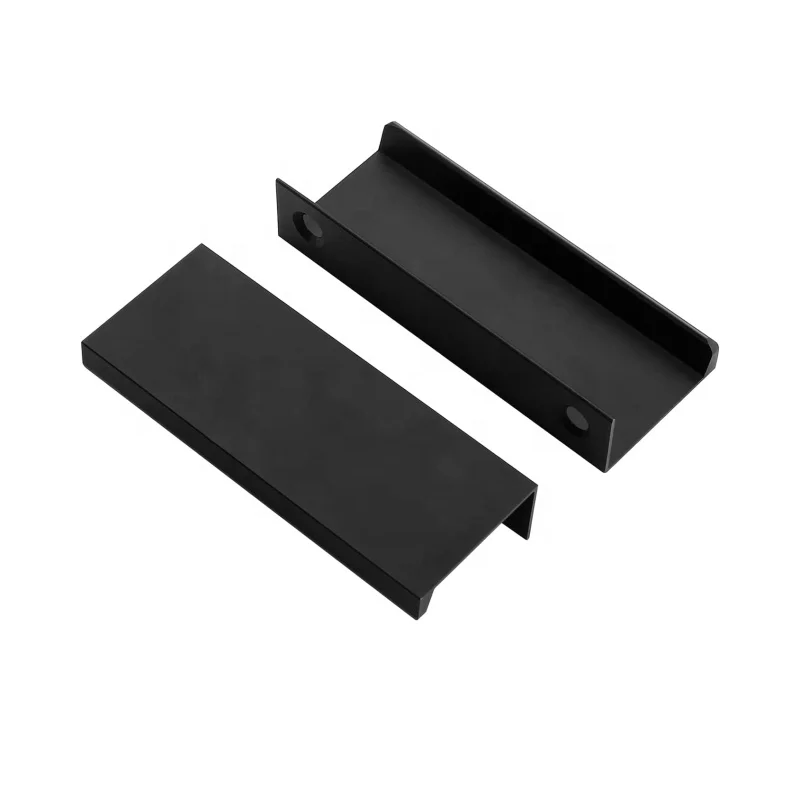 80 мм черный Шкаф Тянет кухонный шкаф ручки, комод ящик шкафа оборудования тяга края, шкаф с выдвижными полками палец тянет