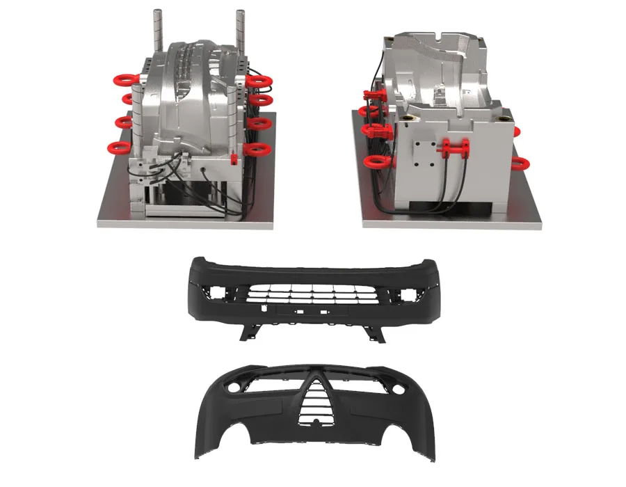 Plastic Front Car Bumpers Auto Parts Grille Guard Bumper Injection