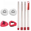 Poteau audacieux à quatre sections + 2 têtes blanches + grande brosse + grande base