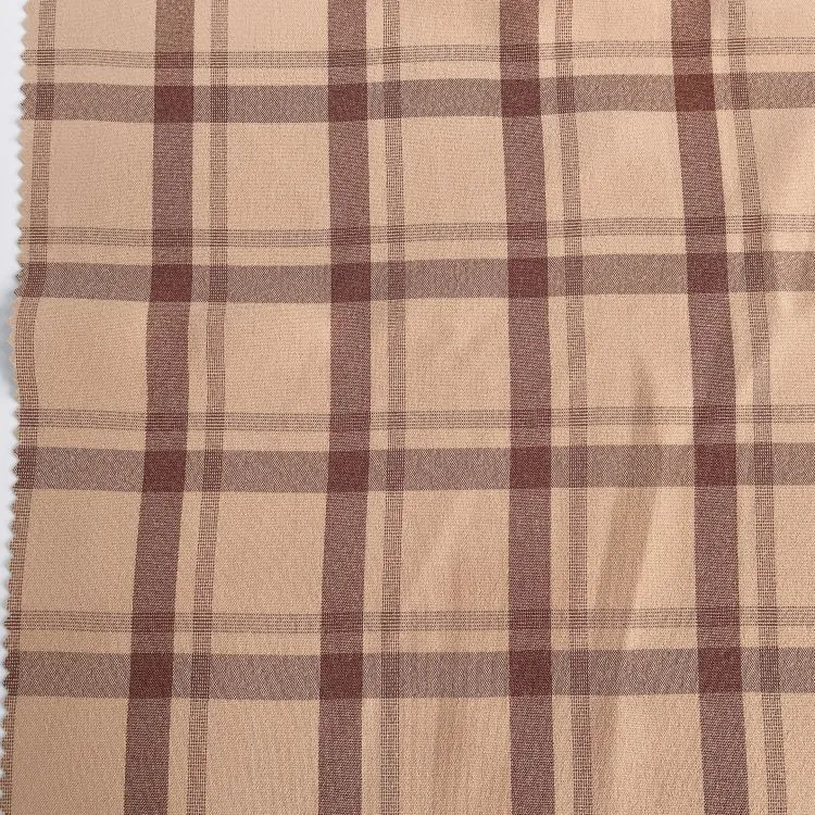 Amazon hot sale 100% polyester pleated skirt plaid fabric school uniform curtain fabric