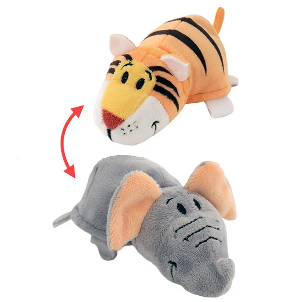 Factory Direct Switch Stuffed Soft Plush Purple Hippo Convertible Reversible 2 in 1 Soft Giraffe Animal Plush Toy