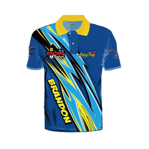 Custom Sublimation Custom Racing Pit Crew Polo Shirt Wholesale