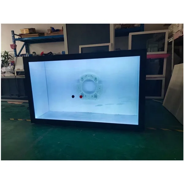 32 43 55 65inch High Resolution Transparent LCD Panel Touch Screen Showcase Box for Advertising