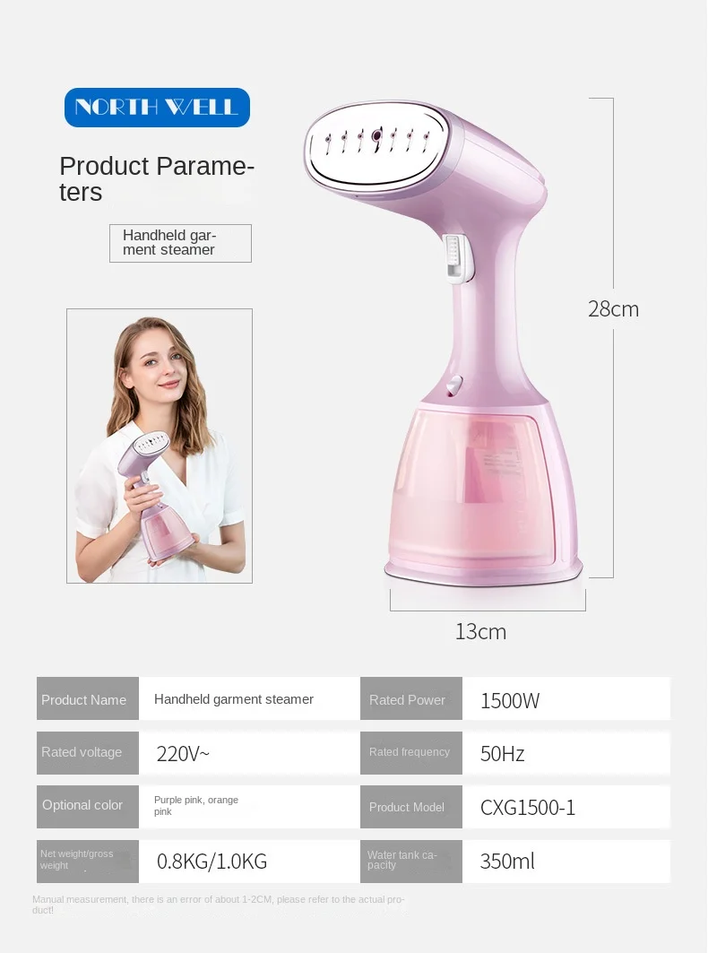 2023 New Handheld Garment Ironing Machine Portable Household Mini Steam Ironing 1500W Mini Electric Steam Iron