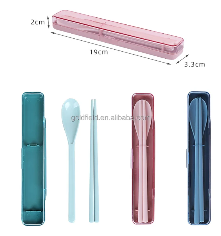 Korean Student Portable Eco-friendly Two-Piece Set Spoon and Chopsticks Flatware for Camping