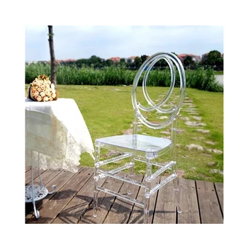 Wedding event clear dinning chair disassemble style transparent color hotel chairs for wholesale