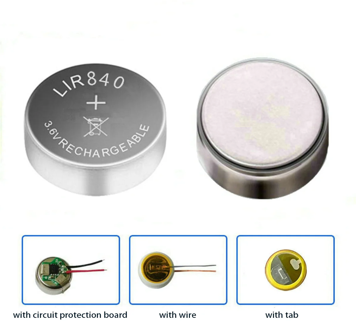 가전제품 및 보청기 등 소비자 가전용 LIR840 18mAh 3.7V 리튬 이온 코인 셀 스마트 버튼 배터리