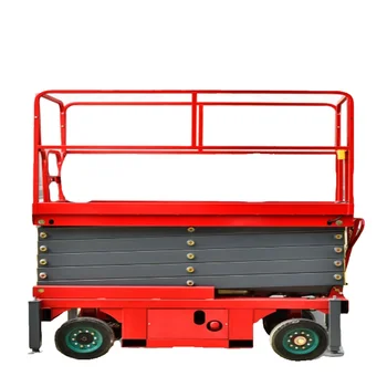 Mobile lifting platform electric hydraulic high-altitude work vehicle scissor fork liftSelf propelled double scissor fork