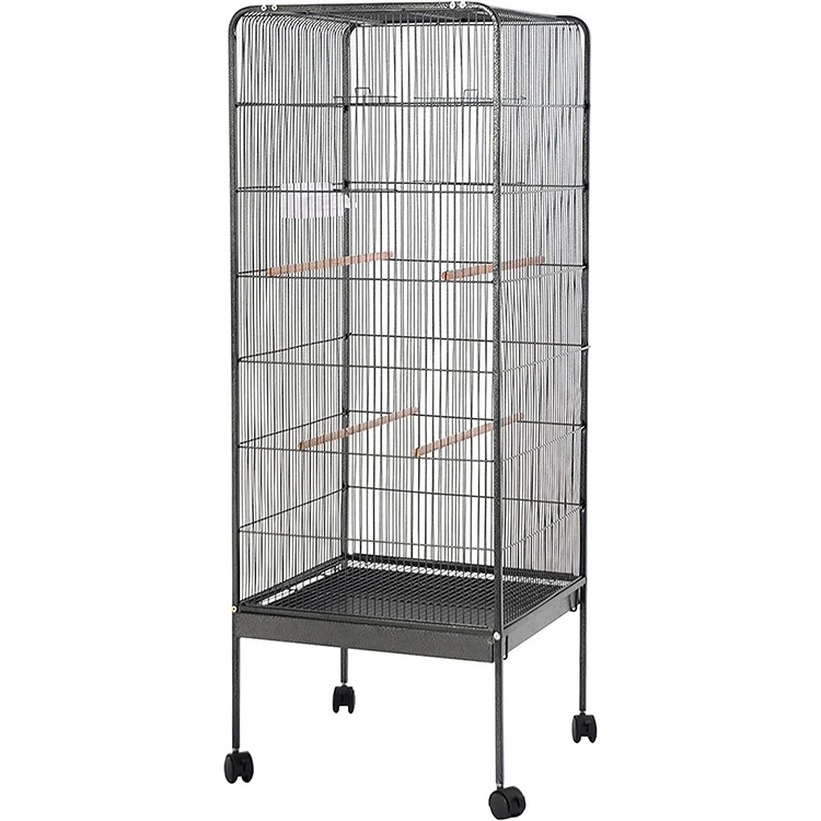 Image showcasing Metal Bird Aviary Parrot Cage Cockatiels Parakeets Animal Cage Bird ...