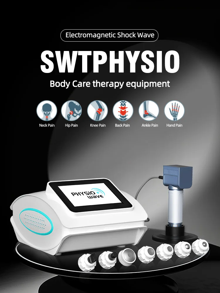 Factory Direct Portable SWT Physio Shockwave Therapy Device Aluminum Case Compact Design for Muscle Bone Healing Sports Injury