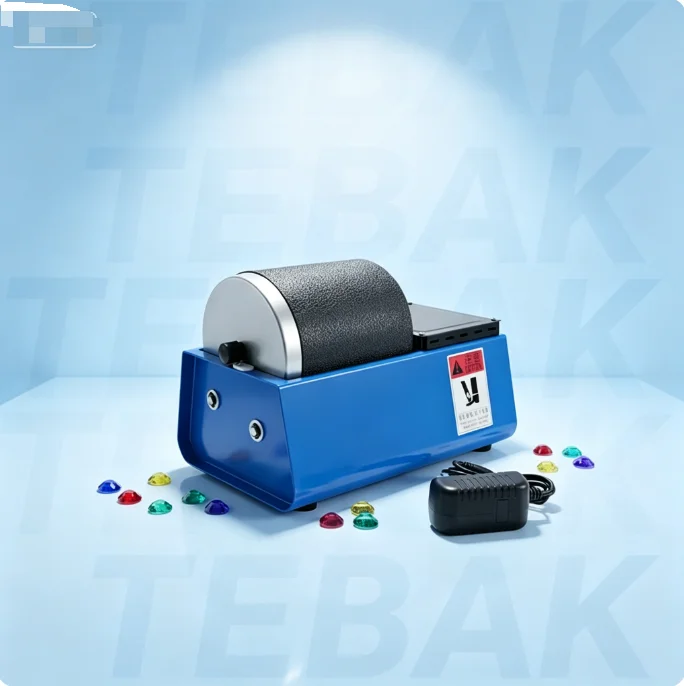 TEBAK Micro Rock Tumbler Polishing Machine Jewelry Polishing Tumbler Equipment Mini Jewelry Surface Polishing Tools